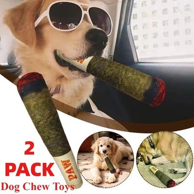 2 PACK Dog Chew Toys for Aggressive Chewers Indestructible Tough Durable Squeaky