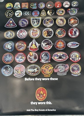 BSOA Scouting Poster Set Of 8 Featuring Nasa Patches