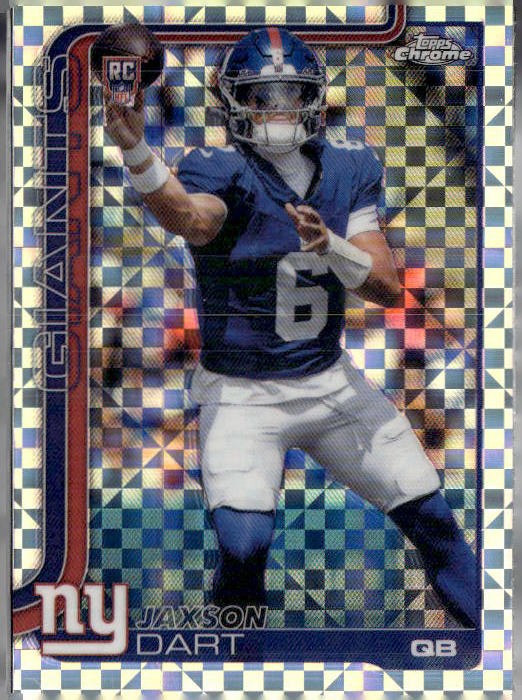 2025 Topps Chrome #306 Jaxson Dart X-Fractor