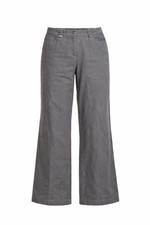 Y2K Larry Levine Wide Leg Pants Women’s Size 16 Gray Career Trouser Preppy