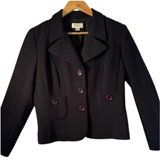 TALBOTS Women's Crepe Blazer Size 16 Navy Blue 16