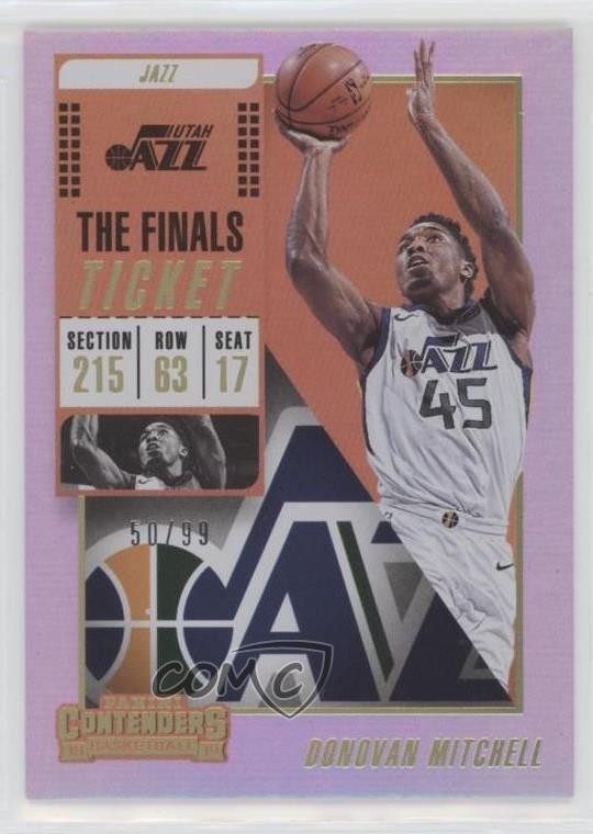 2018-19 Panini Contenders The Finals Ticket 50/99 Donovan Mitchell #39 o7m