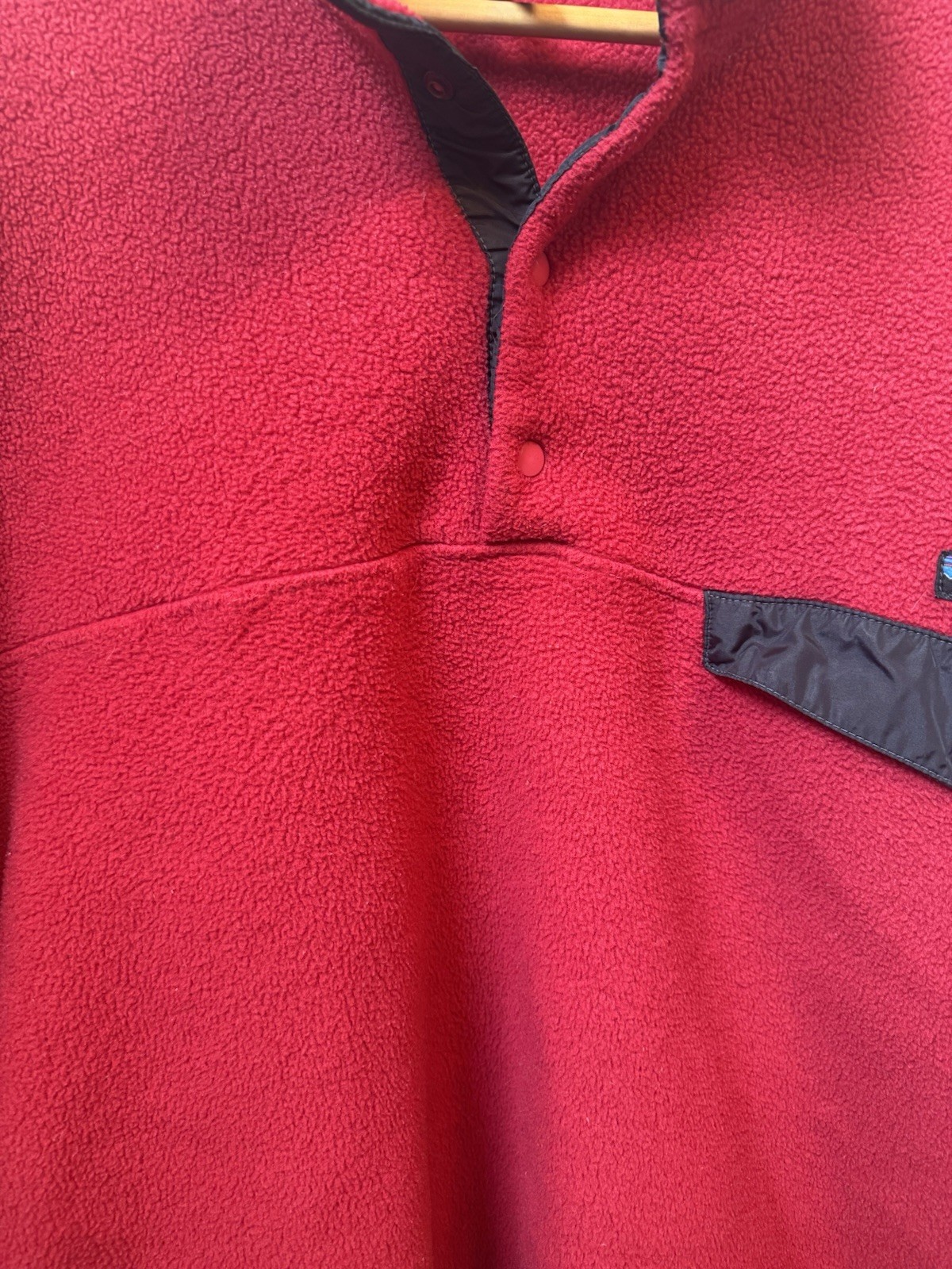 Patagonia Men's Vintage 90s Synchilla Snap-T RED Size L thumbnail 9