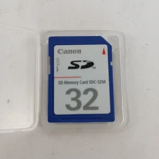 Canon Genuine 32MB MEGABYTE SDC-32M SD Camera Memory Card With Case