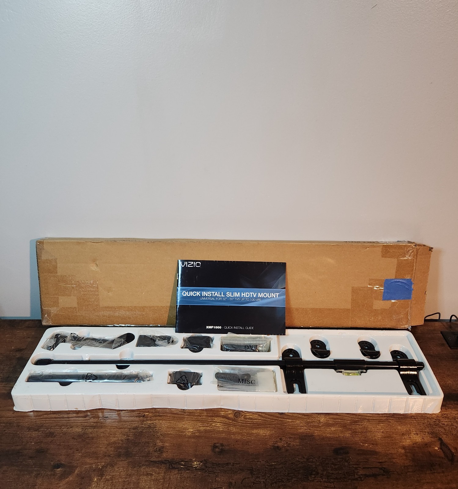 VIZIO XMF1000 Slim TV Wall Mount &ndash; NEW &ndash; Fits 32&ndash;55" / 100 lbs &ndash; Anti‑Theft Lock