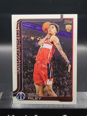2025-26 Topps - Will Riley #221 (RC)-Wizards