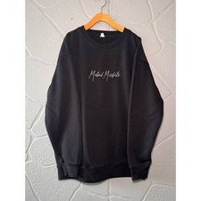 Metal Misfits Black Oversized Crewneck Sweatshirt Pullover