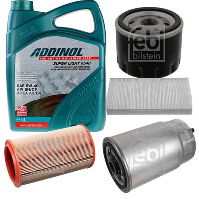 FEBI Inspektionspaket 5L ADDINOL SUPER LIGHT 0540 für Alfa Romeo 156 Sportwagon