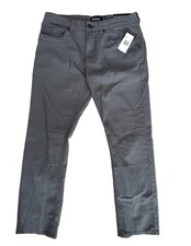 $109 Buffalo David Bitton Men's Straight Six Pants - Graphite - 32W x 30L - New
