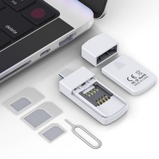 USB C SIM Card Reader - Sim Card Adapter Kit with Eject Pin - Standard/Micro/...