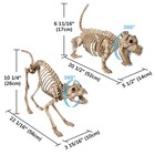 2 Pcs Dachshund Dog with 1 Pcs Cat Skeleton Halloween Spooky Decoration — photo 9