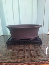 30x21x10Cm oval unglazed bonsai pots,high quality with draining holes