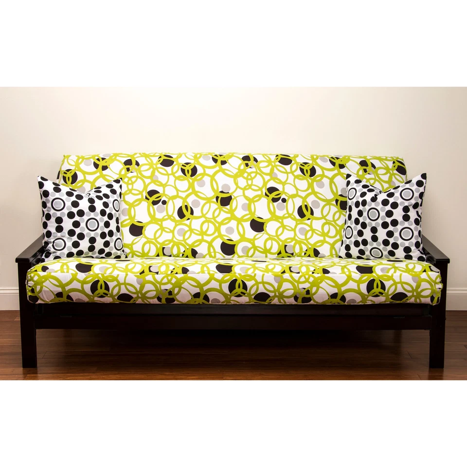 Siscovers 现代圆圈全尺寸 Futon 封面绿色现代和当代 — 第 2/4 张图片