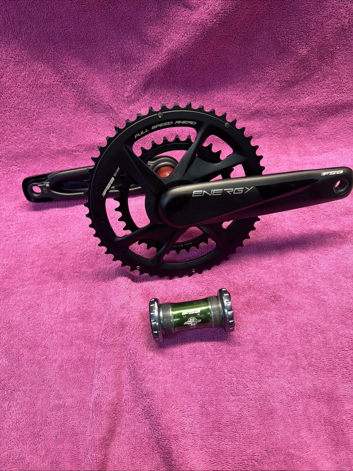 FSA Energy Modular BB386EVO Crankset w/ BB 175mm 9/10/11/12  50/34t  #134