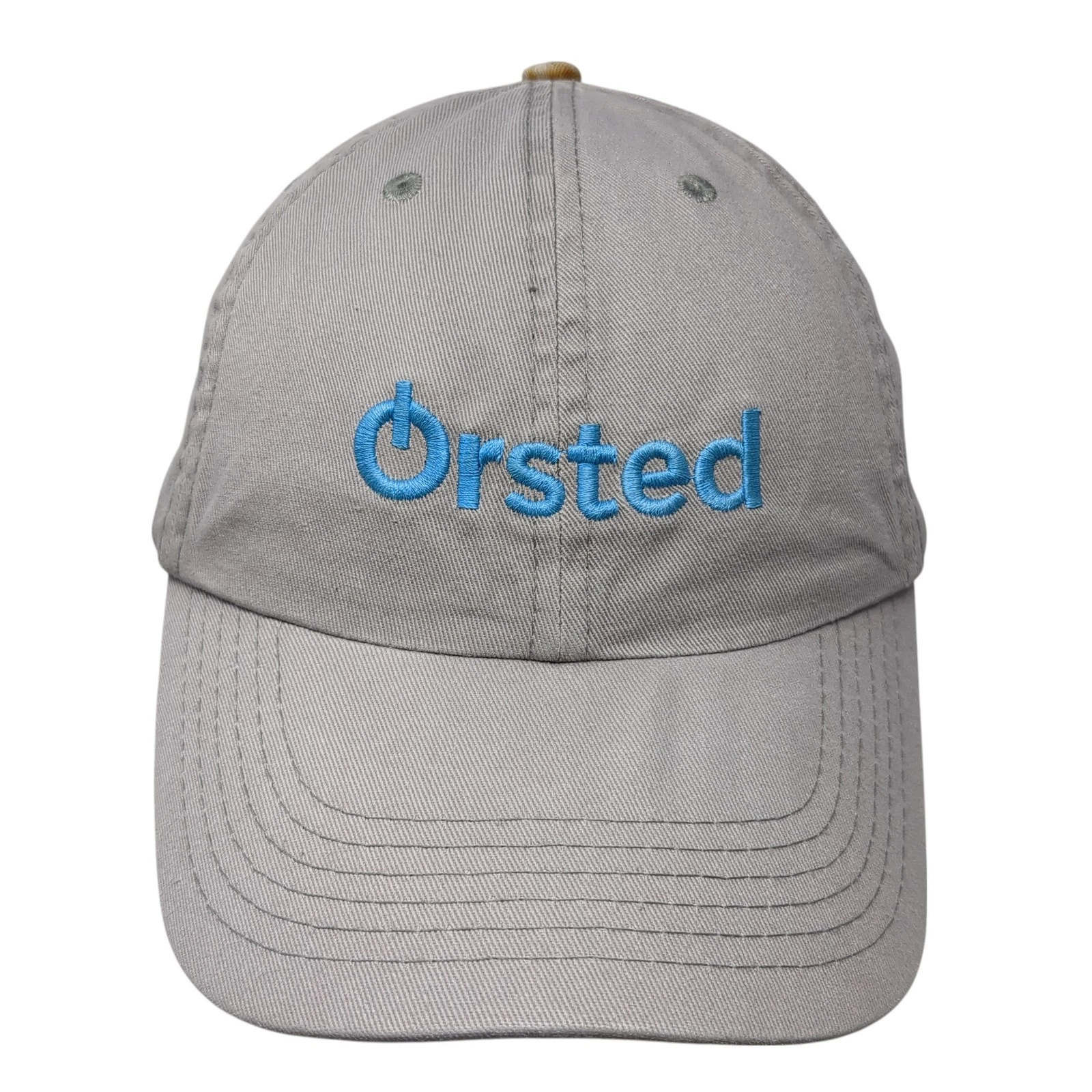 Orsted Strapback Baseball Cap Gray One Size Adjustable Embroidered 6 Panel