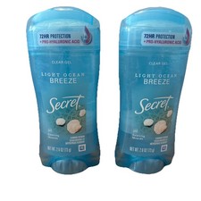Secret OCEAN BREEZE 72 Hour CLEAR GEL Antiperspirant  Deodorant Pack Of 2