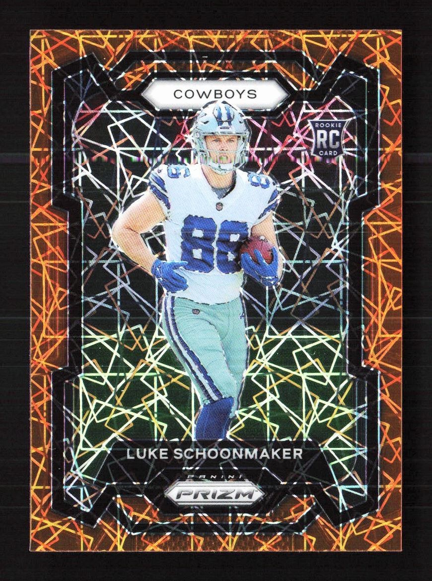 2023 Panini Prizm Orange Lazer Luke Schoonmaker RC Dallas Cowboys #325