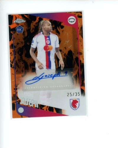 2025-26 Topps Chrome UEFA Womens Inferno Refractor Auto Liana Joseph #d 25/35 RC