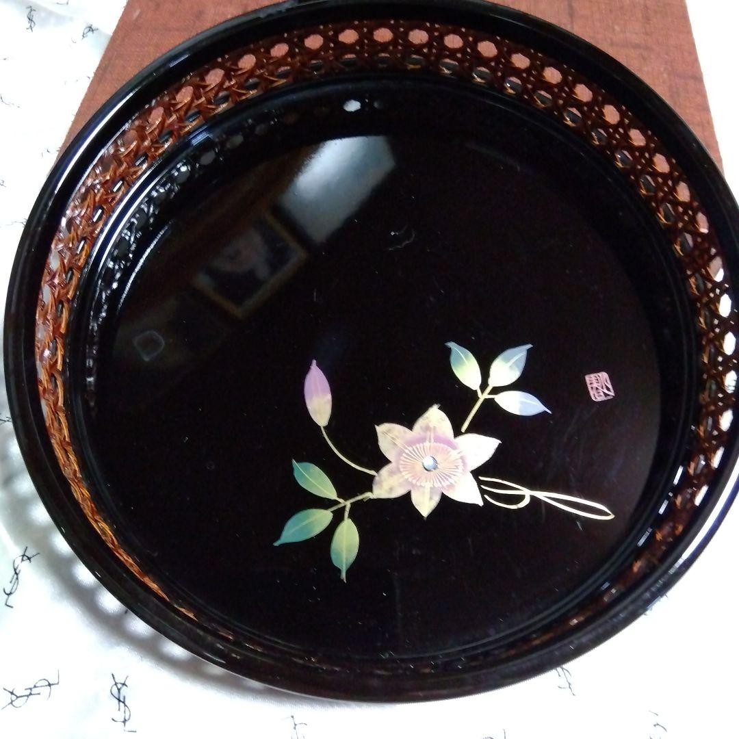 Artículos de laca japonesa decoración de hojas de flores de confitería