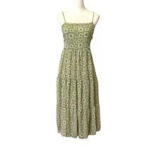 Justify Tiered Daisy Prairie 70s Inspired Lined Strappy Medium Green Cottage 