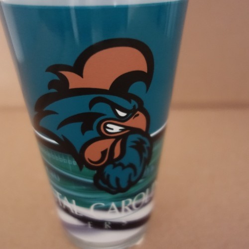 NUOVO 1 (uno) 16 oz. Birra in vetro Coastal Carolina Chanticleers pinta. Portellone posteriore NCAA - Foto 4 di 4
