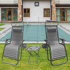 2x Zero Gravity Chair Outdoor Recliner Garden Patio Foldable Sun Shade Lounger