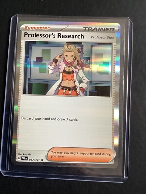 Holo Professor s Research Supporter Trainer 87/91 Paldean Fates MINT Condition