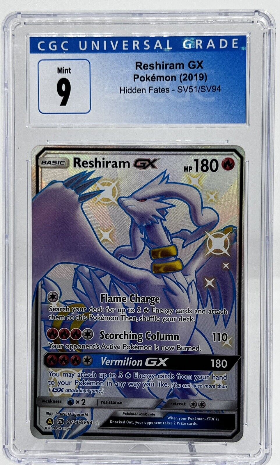 Pokémon Hidden Fates Shiny Vault SV51/SV94 Reshiram GX CGC 9.5 Gem Min –  Cars N Cards