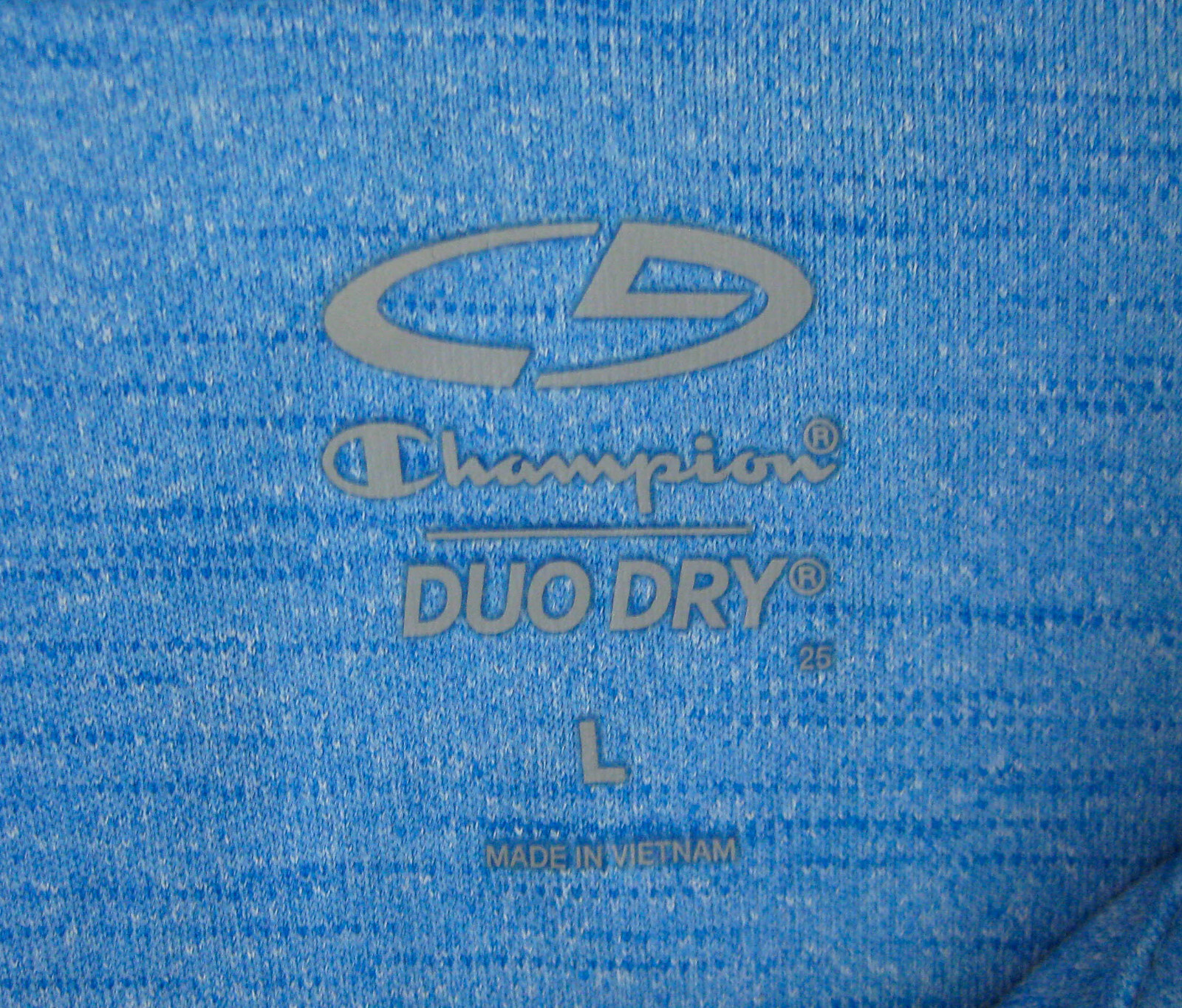 CHAMPION Men's (Size Large) Solid Blue Short Sleeve Duo Dry Blend Polo Shirt Top