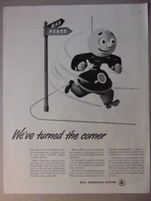 1945 BELL TELEPHONE SYSTEM Back From War to Peace Operations  art print ad
