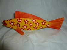  Large 10 Inch Wood Weighted Signed Dan Ciesielski Ice Spearing Decoy Lot 9-380