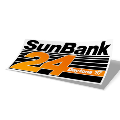 Sunbank 24 Daytona's 87 Vintage IMSA Racing Sticker Decal