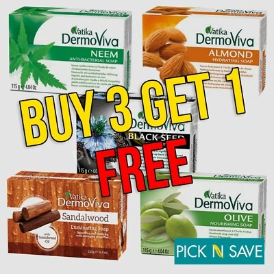 Dabur Vatika Soap DermoViva (Naturally anti-bacterial Soap) 115g - ALL VARIETY