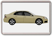 FRIDGE MAGNET - SAAB 93 - - GRAPHIC CAR ART - Large