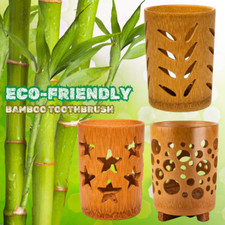 Eco-Friendly Bamboo Toothbrush Holder with Drainage  Quick Drying