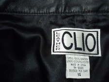 Clio Leather Pants Sz 10 Black Straight Side Zip Lined Worn Once YGI P1-677