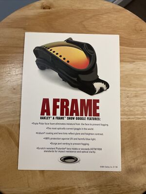 oakley A frame pop card 