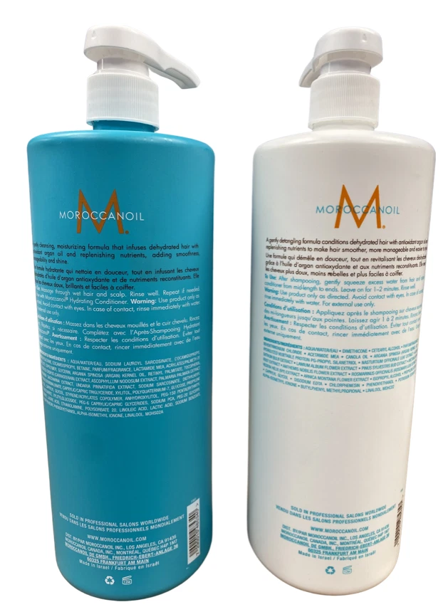 Moroccanoil HYDRATING Shampoo & Conditioner Duo Set 33.8 oz / 1 liter each - Image 2 of 2