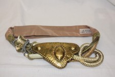 CAROLYN TANNER DESIGNS INC Brown Chunky Twisted Rope  Shell Belt USA-B45