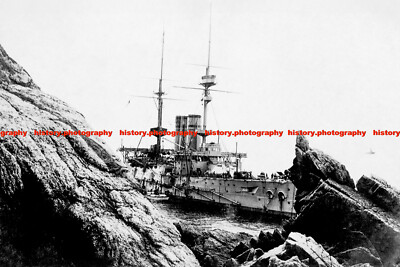 F016191 HMS Montagu British Battleship Lundy Island c1906