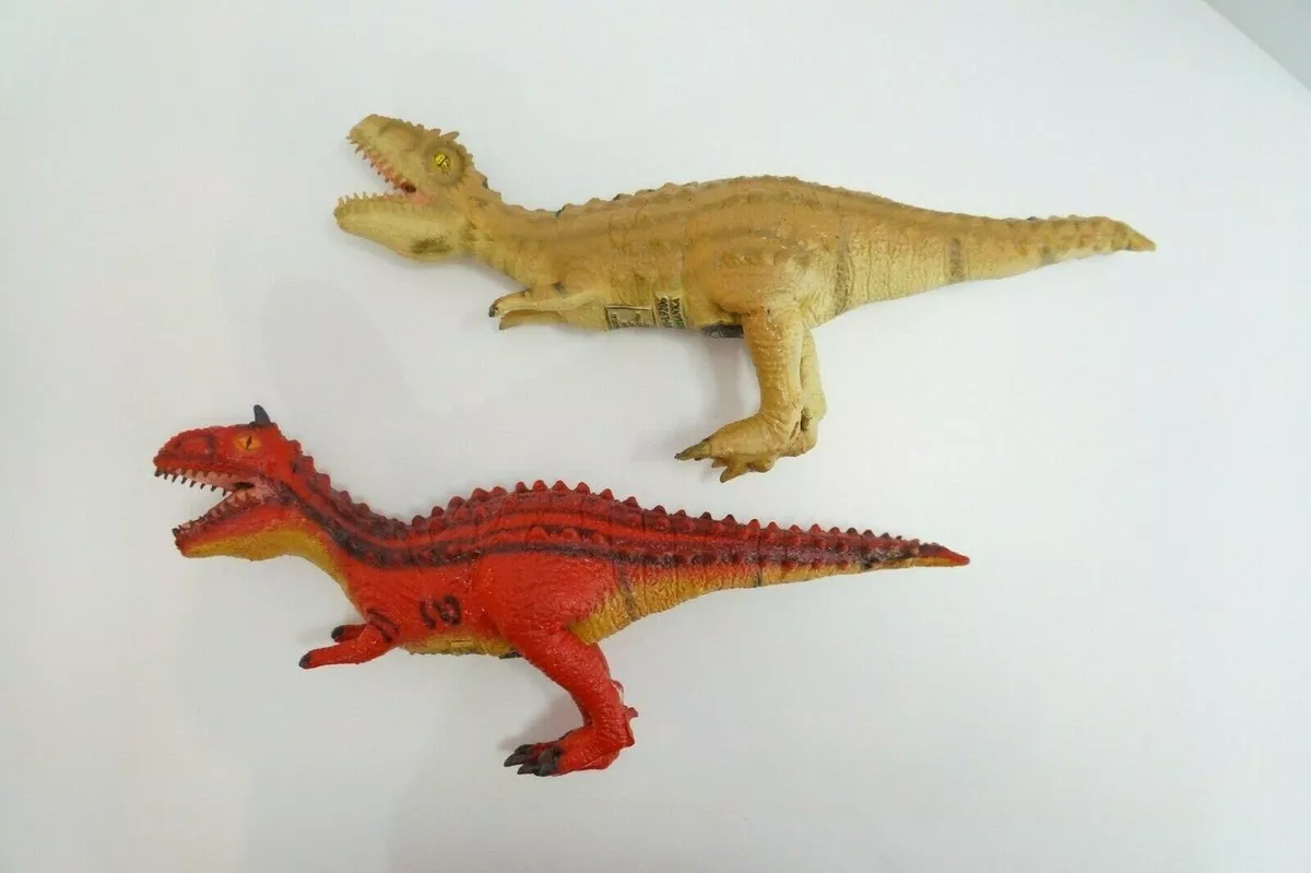 Disney Dinoland Carnotaurus &amp; T-Rex Stuffed Latex Dinosaurs 12 ...