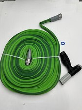 Green Compact Garden Hose with Nozzle 50 ft