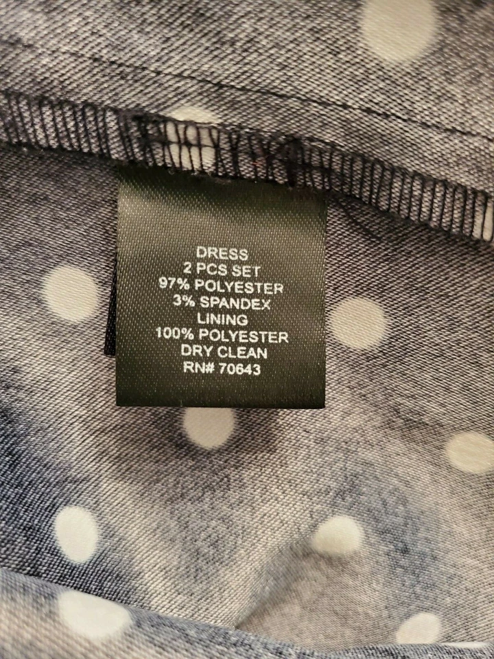 Vestido para mujer Jessica Howard talla 10 negro blanco a lunares Foto 3 de 4