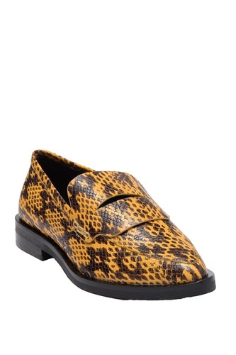 TB Phelps Brown Crocodile Print Bit Driving Loafers Leather  display picture 3