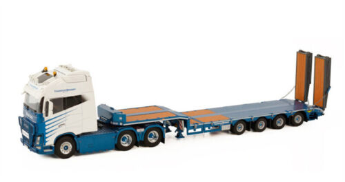 for WSI FOR Volvo FH4 XXL 6x4 Semi-Lowloader W/Ramps 4axle AS Skien 1:50 Model - Picture 1 of 3