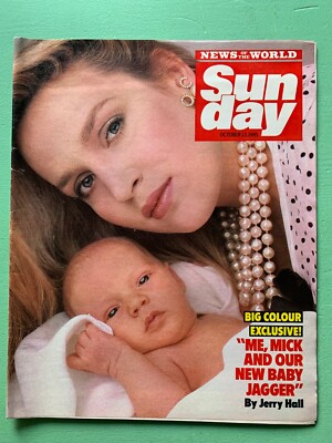 SUNDAY magazine 13-October-1985 JERRY HALL Marie Helvin John Nettles Beryl Reid