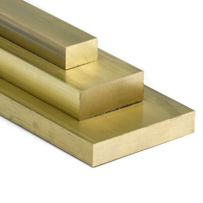 Messing flach 60x20mm Länge wählbar Ms58 Flachstange Vierkant Stab