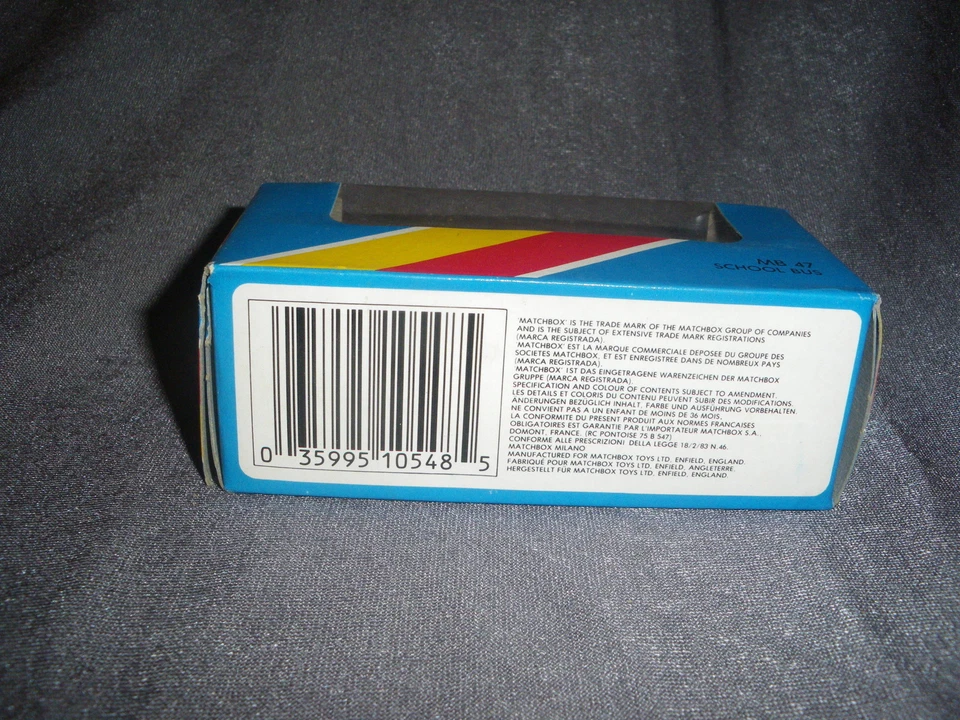 287B Vintage 1981 Matchbox MB 47 Autobus per la Scuola Quartiere 2 USA 1:76 - Immagine 4 di 4