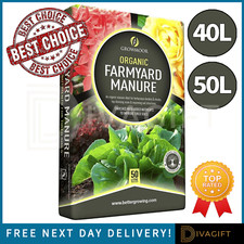ORGANIC FARMYARD MANURE GROWMOOR HORSE ENRICHED WITH ADDED NUTRIENTS 40L 50L NEW