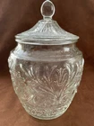 Vintage Anchor...  Indiana Glass Sunflower Tiara Sandwich Cookie or Biscuit Jar